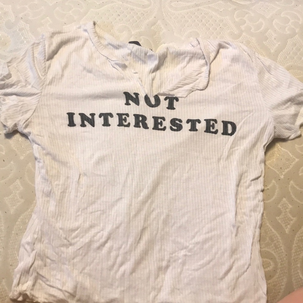 Not interested crop top